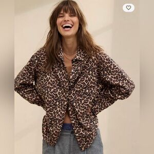 Aerie Leopard Button-Up